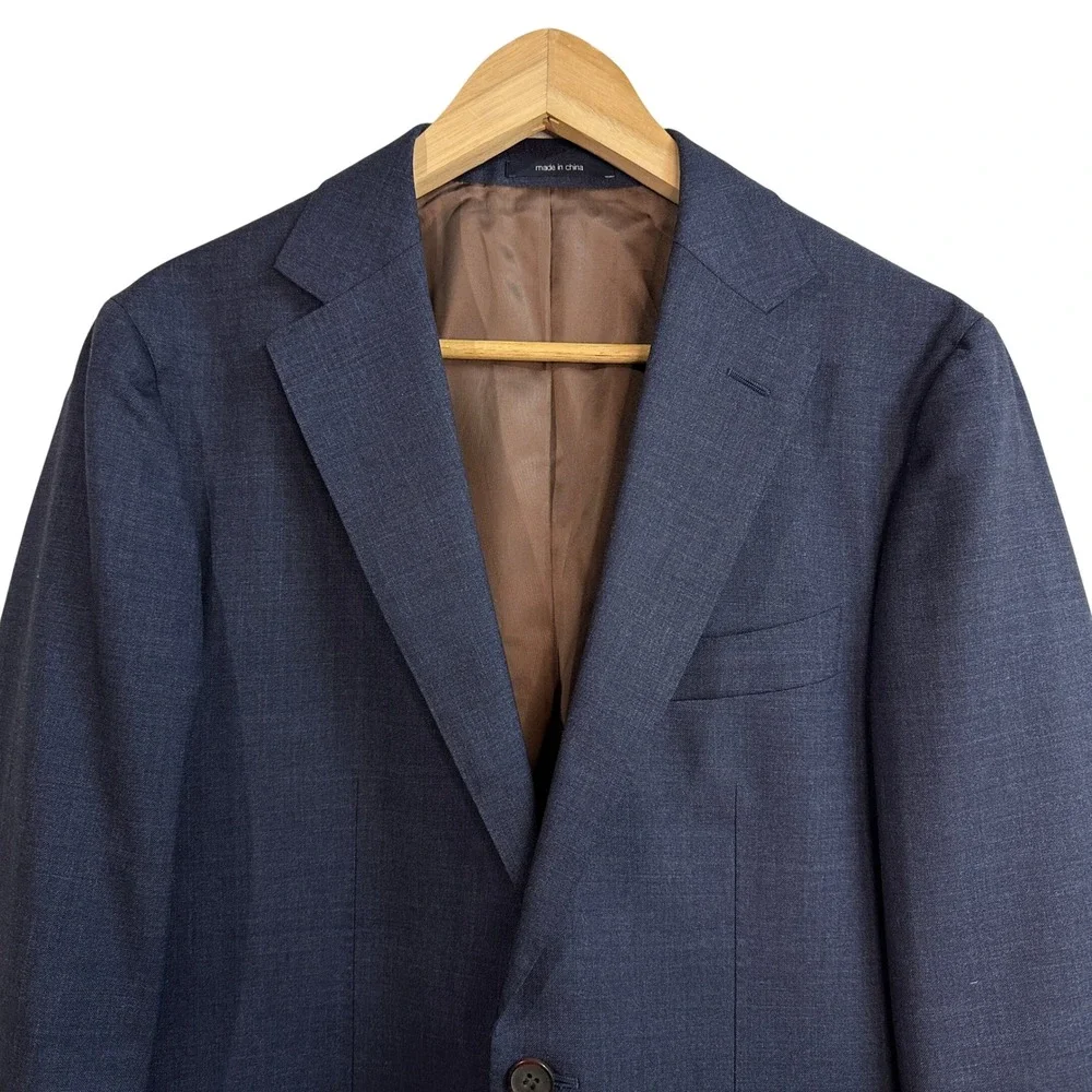 Suitsupply Havana Blue Wool Blazer Sport Coat Vitale Barberis Canonico 38R *READ